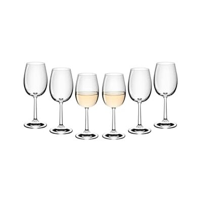 Gerlach 1760 Flow Lot de 6 verres à vin blanc en cristal de 280 ml Passe au lave-vaisselle Gerlach 1760 Flow Lot de 6 verres à vin blanc en cristal de 280 ml Passe au lave-vaisselle