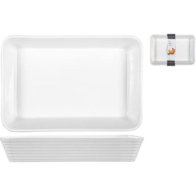Home Moule rectangulaire en porcelaine Blanc 35 x 24 cm Home Moule rectangulaire en porcelaine Blanc 35 x 24 cm
