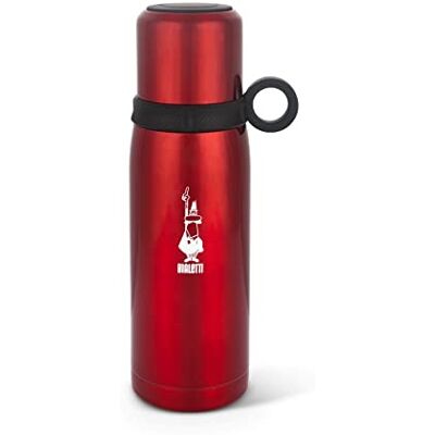 Bialetti To Go Bouteille Thermique avec Couvercle-Tasse, à Double Paroi, Garde au Chaud pendant 12 heures et au Froid pendant 24 heures, Capacité 460 ml, Acier, Rouge Bialetti To Go Bouteille Thermique avec Couvercle-Tasse, à Double Paroi, Garde au Chaud pendant 12 heures et au Froid pendant 24 heures, Capacité 460 ml, Acier, Rouge