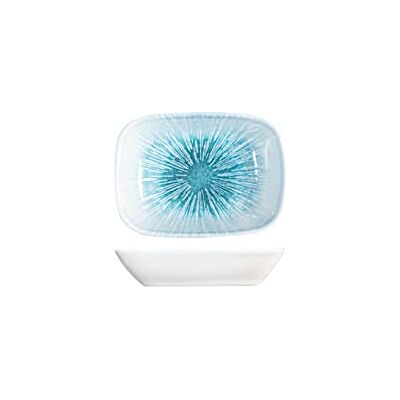 Assiette rectangulaire en porcelaine Neptune H-H - 14cm - Design élégant Assiette rectangulaire en porcelaine Neptune H-H - 14cm - Design élégant
