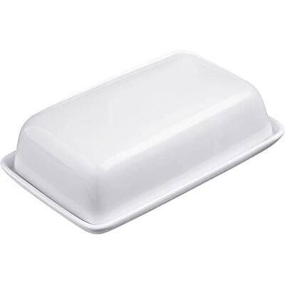 Westmark Beurrier décoratif en céramique Blanc Longueur 18,5 cm 20892260 Westmark Beurrier décoratif en céramique Blanc Longueur 18,5 cm 20892260