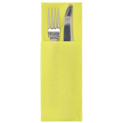 PAPSTAR Lot de 50 pochettes à couverts « Daily Collection » 48 x 30 cm Vert citron Avec pliage pour couverts PAPSTAR Lot de 50 pochettes à couverts « Daily Collection » 48 x 30 cm Vert citron Avec pliage pour couverts