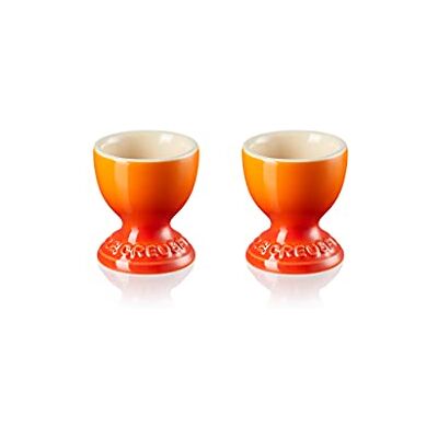 LE CREUSET Set de 2 Coquetier en Céramiques, Volcanique, 71702000900099 LE CREUSET Set de 2 Coquetier en Céramiques, Volcanique, 71702000900099