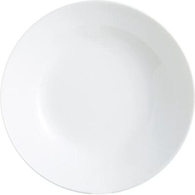 Arcopal Zelie Lot de 12 assiettes creuses en verre opale extra résistant Blanc 20 cm Arcopal Zelie Lot de 12 assiettes creuses en verre opale extra résistant Blanc 20 cm