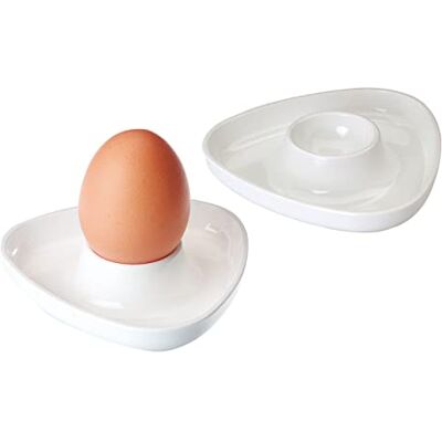 Westmark 6 Coquetiers, Triangulaire, Empilable, Plastique de haute qualité, Tri, Blanc, 20702241 Westmark 6 Coquetiers, Triangulaire, Empilable, Plastique de haute qualité, Tri, Blanc, 20702241