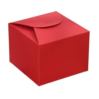 IKFGTJRE Lot de 10/30/50 boîtes à bonbons carrées de mariage en papier kraft, adaptées pour les mariages, les fêtes d'anniversaire et les emballages de Noël (rouge, 50 pièces, 12 x 12 x 9 cm) IKFGTJRE Lot de 10/30/50 boîtes à bonbons carrées de mariage en papier kraft, adaptées pour les mariages, les fêtes d'anniversaire et les emballages de Noël (rouge, 50 pièces, 12 x 12 x 9 cm)