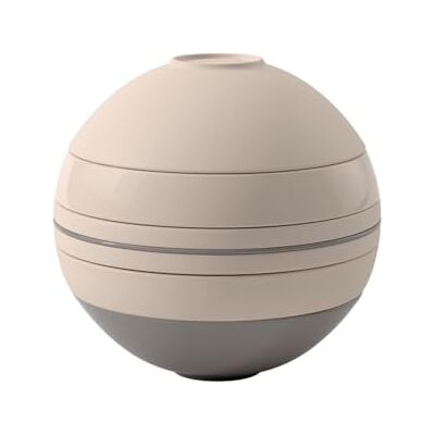 Villeroy & Boch – La Boule Beige, ensemble de vaisselle 7 pièces pour deux, Porcelaine Premium Villeroy & Boch – La Boule Beige, ensemble de vaisselle 7 pièces pour deux, Porcelaine Premium