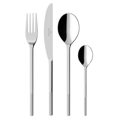 Villeroy & Boch – Afina set de couverts de table, 24 pièces, dimensions : env. 44 x 29 x 6,5 cm, résistant au lave-vaisselle, couverts de table en acier inoxydable poli miroir Villeroy & Boch – Afina set de couverts de table, 24 pièces, dimensions : env. 44 x 29 x 6,5 cm, résistant au lave-vaisselle, couverts de table en acier inoxydable poli miroir