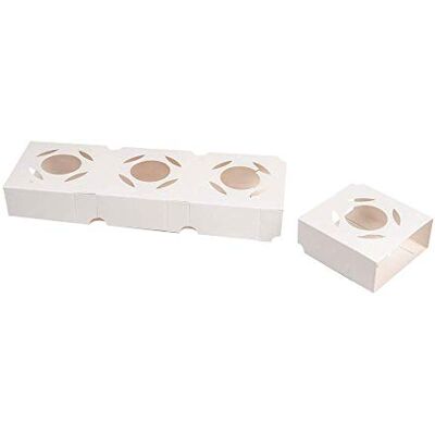 Garcia de Pou Lot de 100 supports universels pour gobelets Snacks 275 G/M2 8,5 x 8 x 3,5 cm Blanc carton Garcia de Pou Lot de 100 supports universels pour gobelets Snacks 275 G/M2 8,5 x 8 x 3,5 cm Blanc carton