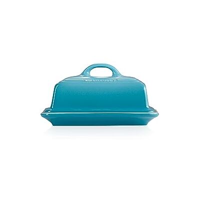 LE CREUSET Beurrier en grès, 900 g, 17 x 12.5 x 9 cm, Bleu Caraïbes, 70837171700000 LE CREUSET Beurrier en grès, 900 g, 17 x 12.5 x 9 cm, Bleu Caraïbes, 70837171700000