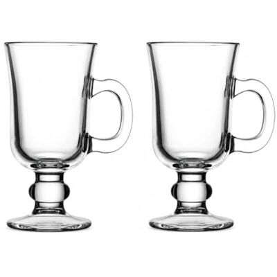 Pasabahce 55141 Lot de 2 tasses à café irlandais, punch, vin chaud, chocolat chaud Pasabahce 55141 Lot de 2 tasses à café irlandais, punch, vin chaud, chocolat chaud