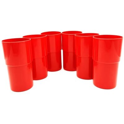 Kimmel Lot de 6 gobelets rouges de 330 ml Kimmel Lot de 6 gobelets rouges de 330 ml