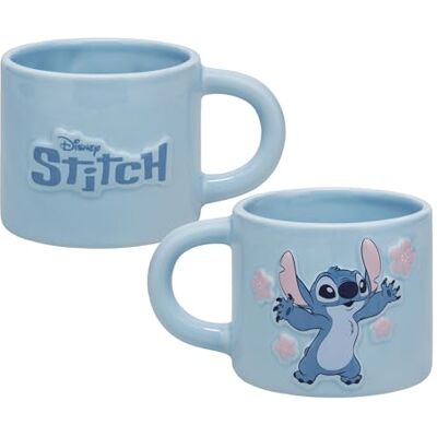 Paladone Disney Lilo & Stitch Mug bleu pastel sous licence officielle 400 ml Grande tasse à café en céramique pour thé et chocolat chaud, produit de culture pop pour les fans de cinéma Paladone Disney Lilo & Stitch Mug bleu pastel sous licence officielle 400 ml Grande tasse à café en céramique pour thé et chocolat chaud, produit de culture pop pour les fans de cinéma