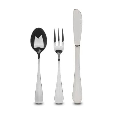 Bergner Q3460 Lot de 3 couverts pour enfants en acier inoxydable Collection Munich Silver Shiny Bergner Q3460 Lot de 3 couverts pour enfants en acier inoxydable Collection Munich Silver Shiny