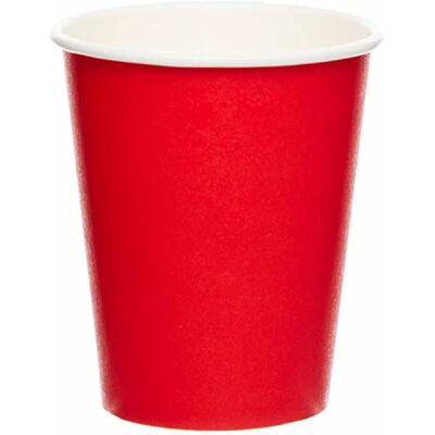 amscan 9915403-204-66 Lot de 8 gobelets en papier respectueux de l'environnement Rouge amscan 9915403-204-66 Lot de 8 gobelets en papier respectueux de l'environnement Rouge