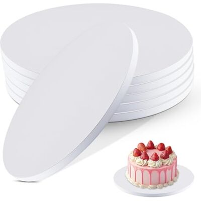 Foydream Lot de 6 plateaux à gâteau ronds 30 cm x 12 mm d'épaisseur En carton Réutilisables Pour gâteaux et desserts de 20 à 28 cm Foydream Lot de 6 plateaux à gâteau ronds 30 cm x 12 mm d'épaisseur En carton Réutilisables Pour gâteaux et desserts de 20 à 28 cm