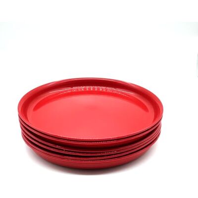 Kimmel Lot de 6 assiettes rouges de 18 cm Kimmel Lot de 6 assiettes rouges de 18 cm