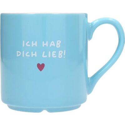Depesche 0013594-003 Tasse préférée, motif n° 3, avec inscription en allemand (300 ml), en porcelaine, partiellement avec feuille dorée et impression intérieure Depesche 0013594-003 Tasse préférée, motif n° 3, avec inscription en allemand (300 ml), en porcelaine, partiellement avec feuille dorée et impression intérieure