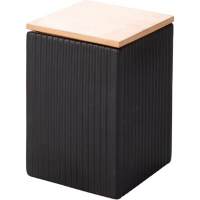 Tivoli Grand pot 1080 ml en grès, couvercle en bambou, Modern Tivoli Grand pot 1080 ml en grès, couvercle en bambou, Modern