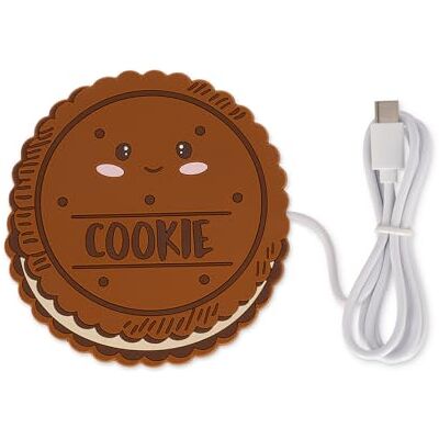 Legami Chauffe-tasse Usb, Warm it up, Thème Cookie, Idéal pour Tasses et verres à fond plat, Entrée USB Type-C Legami Chauffe-tasse Usb, Warm it up, Thème Cookie, Idéal pour Tasses et verres à fond plat, Entrée USB Type-C