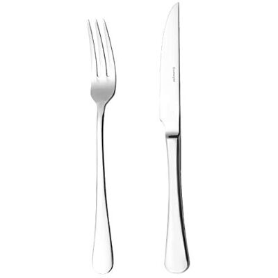 Esmeyer 156-256 Lot de 12 couverts brillant par viande/pizza Sylvia 18/8 dans une boîte cadeau n° 3 avec fenêtre transparente, Esmeyer 156-256 Lot de 12 couverts brillant par viande/pizza Sylvia 18/8 dans une boîte cadeau n° 3 avec fenêtre transparente,