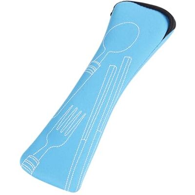 ulafbwur Sac de rangement portable en tissu pour baguettes, cuillères, fourchettes, couverts, voyage, camping ulafbwur Sac de rangement portable en tissu pour baguettes, cuillères, fourchettes, couverts, voyage, camping
