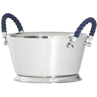 Barprofessional Avelengo Bol à vin avec poignées en corde Double paroi Refroidisseur à champagne Design élégant Diamètre : 37 cm Hauteur : 20 cm Maintien optimal de la température Barprofessional Avelengo Bol à vin avec poignées en corde Double paroi Refroidisseur à champagne Design élégant Diamètre : 37 cm Hauteur : 20 cm Maintien optimal de la température