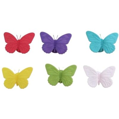 EXKURPOO Lot de 6 marqueurs de verre à vin en silicone en forme de papillon pour verres à vin, pour fête, cocktails, gobelets, fleurs, étiquettes de tasse en silicone, Style A 6PCS EXKURPOO Lot de 6 marqueurs de verre à vin en silicone en forme de papillon pour verres à vin, pour fête, cocktails, gobelets, fleurs, étiquettes de tasse en silicone, Style A 6PCS