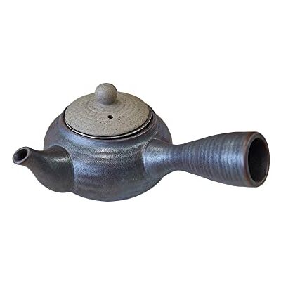 Tea Soul Théière en argile Kyusu de style japonais avec filtre en acier inoxydable, marron foncé, 220 ml Tea Soul Théière en argile Kyusu de style japonais avec filtre en acier inoxydable, marron foncé, 220 ml