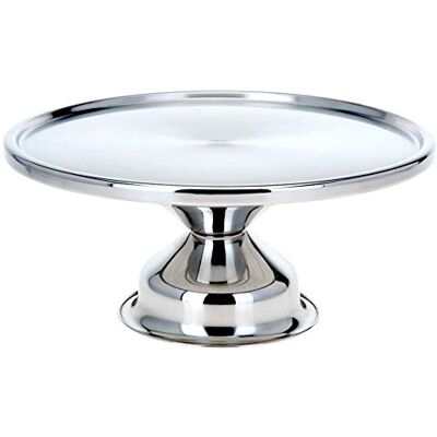 Unbekannt Plateau à gâteau rotatif en acier inoxydable de 33 cm Unbekannt Plateau à gâteau rotatif en acier inoxydable de 33 cm