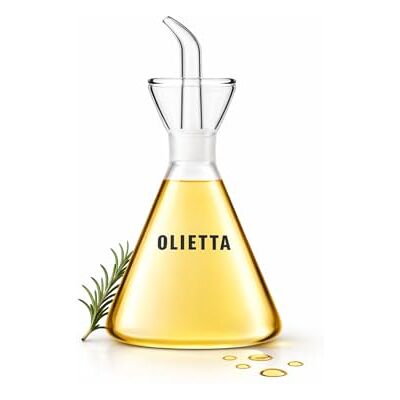 Olietta Bouteille Huile Olive Conique Bec Verseur Huilier en Verre pour Huile d'olive et Vinaigre de 125 ML Anti-Goutte et Anti-fuites Idéale pour Verser des Liquides Facile à Nettoyer Olietta Bouteille Huile Olive Conique Bec Verseur Huilier en Verre pour Huile d'olive et Vinaigre de 125 ML Anti-Goutte et Anti-fuites Idéale pour Verser des Liquides Facile à Nettoyer