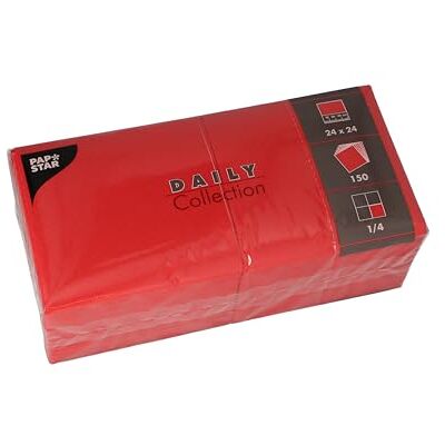 Papstar - Cocktail Serviette 240x240 - Rouge Papstar - Cocktail Serviette 240x240 - Rouge