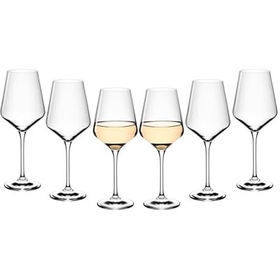 Gerlach 1760 Lot de 6 verres à vin blanc en cristal 450 ml Passe au lave-vaisselle Moderne Gerlach 1760 Lot de 6 verres à vin blanc en cristal 450 ml Passe au lave-vaisselle Moderne