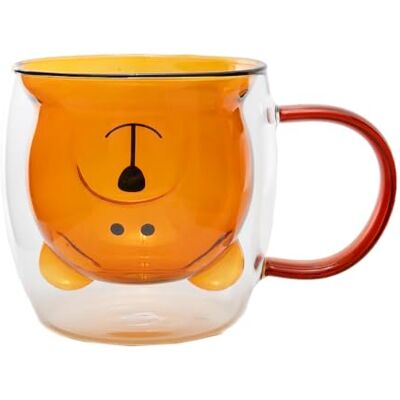 lachineuse Tasse Ours Mignon Ambre Verre Double Paroi Munie d'une Anse Contenance 275 ml Tasse Café, Thé, Chocolat Chaud, Cappuccino Mug Déco Japonaise Idée Cadeau Japon Asie lachineuse Tasse Ours Mignon Ambre Verre Double Paroi Munie d'une Anse Contenance 275 ml Tasse Café, Thé, Chocolat Chaud, Cappuccino Mug Déco Japonaise Idée Cadeau Japon Asie