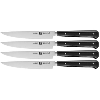 ZWILLING Lot de 4 couteaux à steak noirs ZWILLING Lot de 4 couteaux à steak noirs