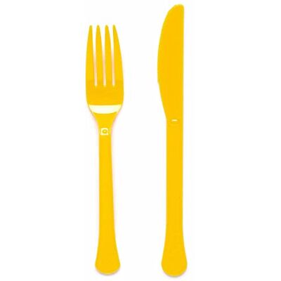 amscan 9915411-205 Buttercup Lot de 24 couverts réutilisables et respectueux de l'environnement Jaune amscan 9915411-205 Buttercup Lot de 24 couverts réutilisables et respectueux de l'environnement Jaune