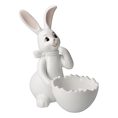 Lapin de Pâques GOEBEL avec Coquille - Figur en Porcelaine - Blanc Lapin de Pâques GOEBEL avec Coquille - Figur en Porcelaine - Blanc