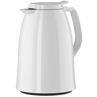 Emsa Pichet Isotherme, 1 Litre, Fermeture Quick Press, 100% Hermétique, Blanc Brillant, Mambo, 517004 Emsa Pichet Isotherme, 1 Litre, Fermeture Quick Press, 100% Hermétique, Blanc Brillant, Mambo, 517004