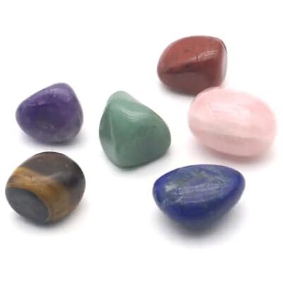 Tea Soul Lot de 7 chakras pierres de la méditation Tea Soul Lot de 7 chakras pierres de la méditation