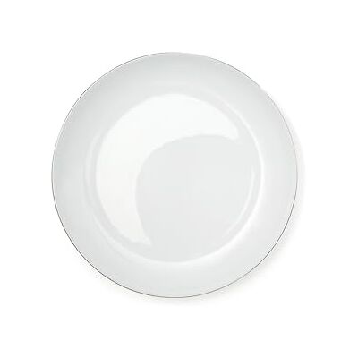 Modèle Excelsa - Assiette en porcelaine avec bordure argentée - 22x22cm Modèle Excelsa - Assiette en porcelaine avec bordure argentée - 22x22cm