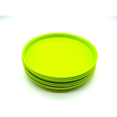 Kimmel Lot de 6 assiettes de 18 cm En plastique Pour fête, enfant Vaisselle de camping Vert citron Kimmel Lot de 6 assiettes de 18 cm En plastique Pour fête, enfant Vaisselle de camping Vert citron