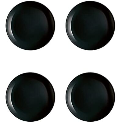 Luminarc Diwali Lot de 4 assiettes à dessert en verre Noir 19 cm Luminarc Diwali Lot de 4 assiettes à dessert en verre Noir 19 cm
