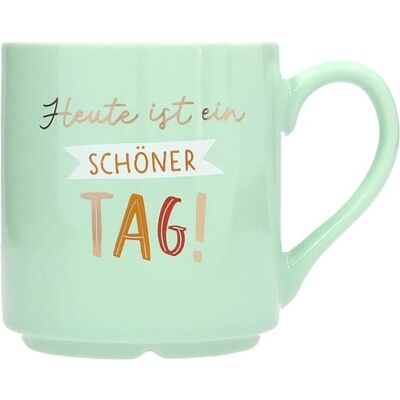 Depesche 0013594-046 Tasse préférée, motif n° 46, avec inscription en allemand (300 ml), en porcelaine, partiellement avec feuille dorée et impression intérieure Depesche 0013594-046 Tasse préférée, motif n° 46, avec inscription en allemand (300 ml), en porcelaine, partiellement avec feuille dorée et impression intérieure