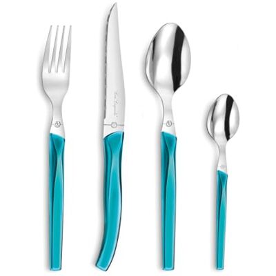 Lou Laguiole Rising Sun Ménagére 24 pièces Turquoise Lou Laguiole Rising Sun Ménagére 24 pièces Turquoise