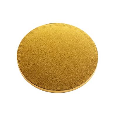 dekora Plateau à gâteau rond en carton doré Diamètre 30 cm dekora Plateau à gâteau rond en carton doré Diamètre 30 cm