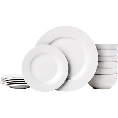 Ensemble de vaisselle Amazon Basics 18 pièces - Dinnerware set Ensemble de vaisselle Amazon Basics 18 pièces - Dinnerware set