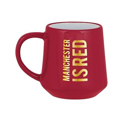 FOCO Grande tasse sous licence officielle Manchester United FC avec slogan métallique FOCO Grande tasse sous licence officielle Manchester United FC avec slogan métallique