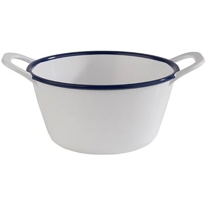APS 84958 Bol à céréales « Enamel Look » 0,3 l 15 x 11,5 cm Hauteur : 6,5 cm Mélamine Blanc avec bord bleu APS 84958 Bol à céréales « Enamel Look » 0,3 l 15 x 11,5 cm Hauteur : 6,5 cm Mélamine Blanc avec bord bleu