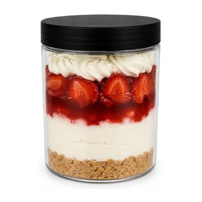 lepetitmitron 50 Pots a glace transparent en PET réutilisables couvercle aluminium 250ML lepetitmitron 50 Pots a glace transparent en PET réutilisables couvercle aluminium 250ML