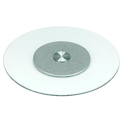 QWORK ® Plateau tournant tournant Lazy Susan en verre trempé, 70 cm QWORK ® Plateau tournant tournant Lazy Susan en verre trempé, 70 cm